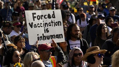 protest vaccine mandates in Los Angeles