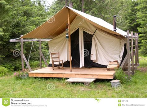 sleeps in a tent in his yard