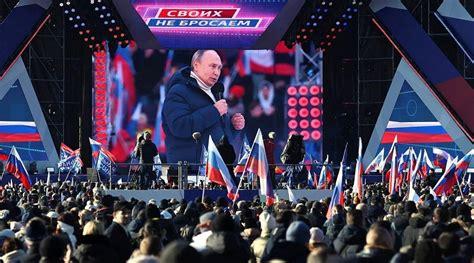 Putin vows Russia will prevail in Ukraine but glitch hinders TV