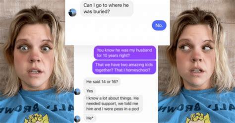 Widow Reveals Text Exchange With Husband’s Mistress After She Had To Tell Her He Died