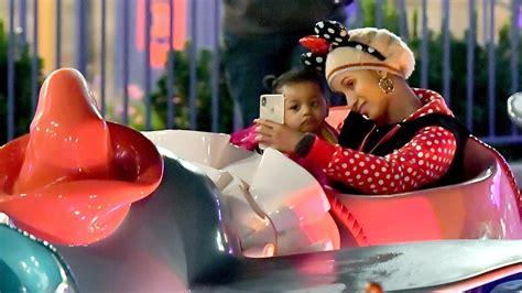 Cardi B & Daughter Kulture Enjoy A Magical Night At Disneyland