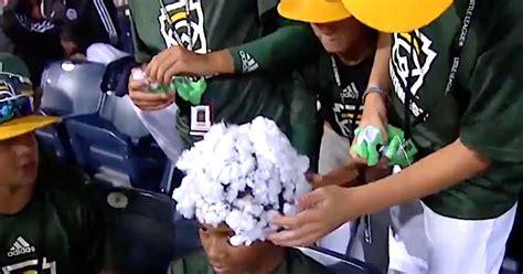 Black Player Covered In Cotton By White Teammates At Little League World Series