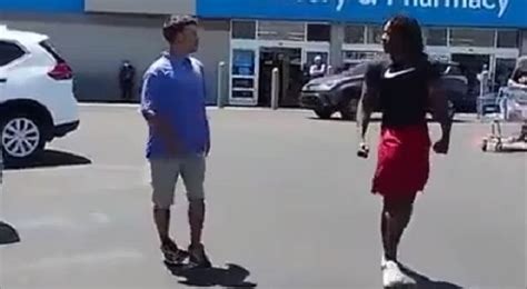 White man harasses Black man in Walmart parking lot, breaks the windows in his car, and then plays victim [VIDEO]