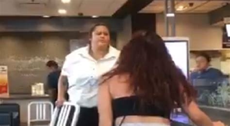 Woman throws juice on McDonalds manager who is twice her size and gets the beat down she asked for [VIDEO]